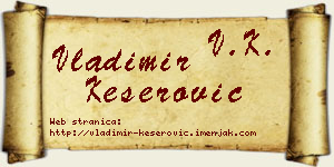 Vladimir Keserović vizit kartica